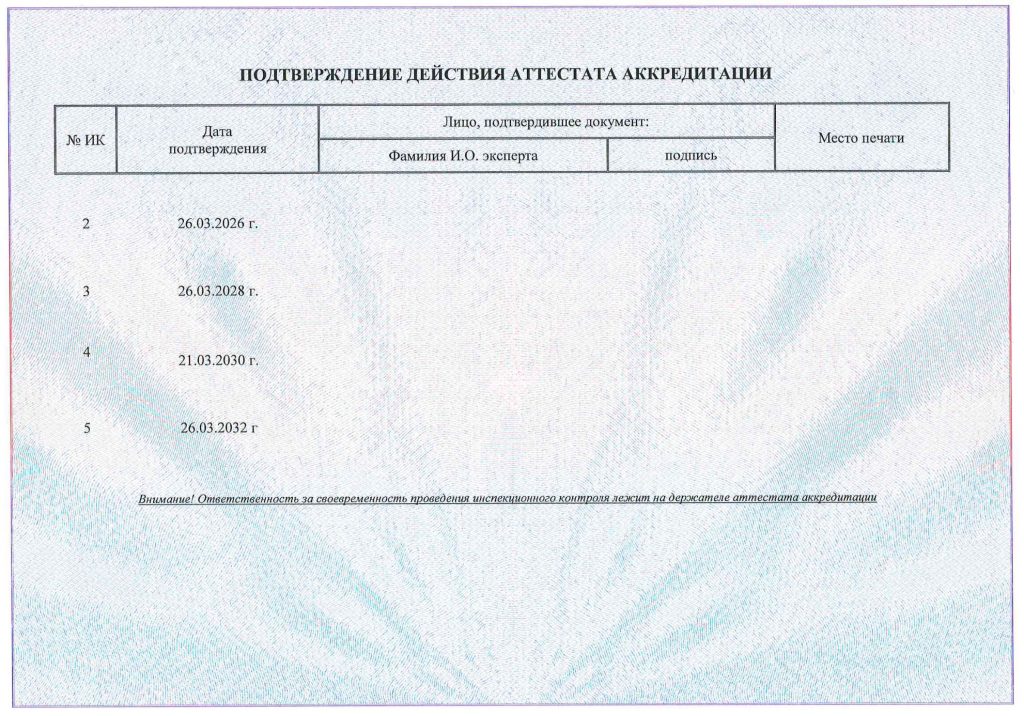 Аттестат Аккредитации МСС 2025-2
