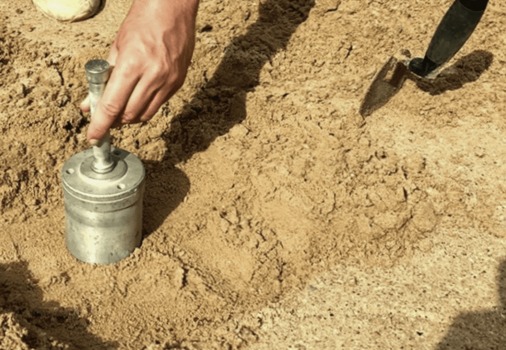 Испытания плотности песка